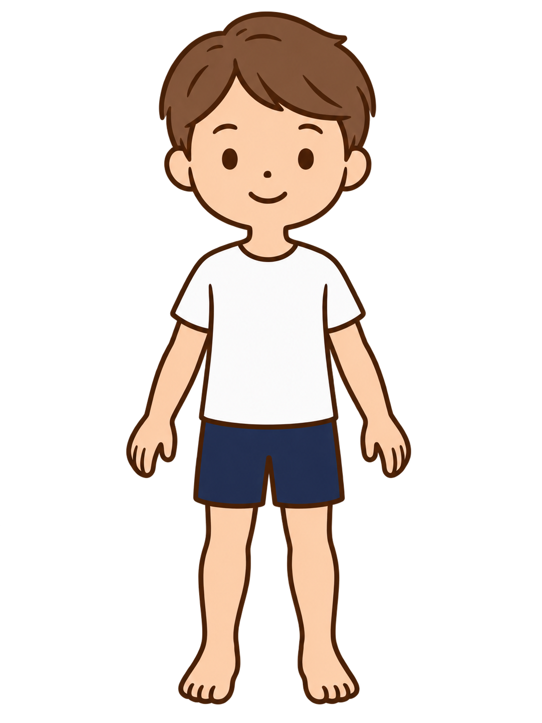 子どもの全身イラスト（正面）